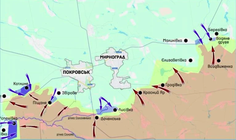 Карта Котлине Пкоровськ 27.02.25