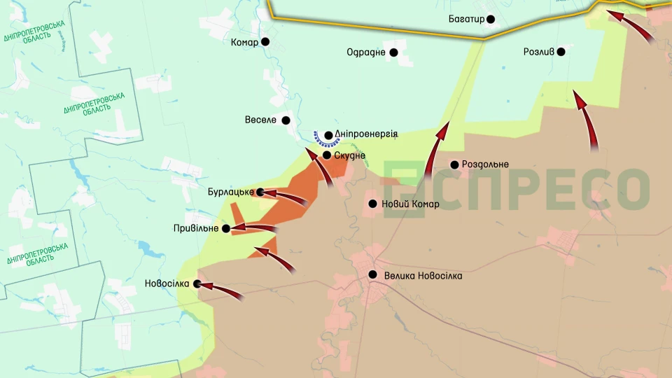 Карта бойових дій за 19-28 лютого