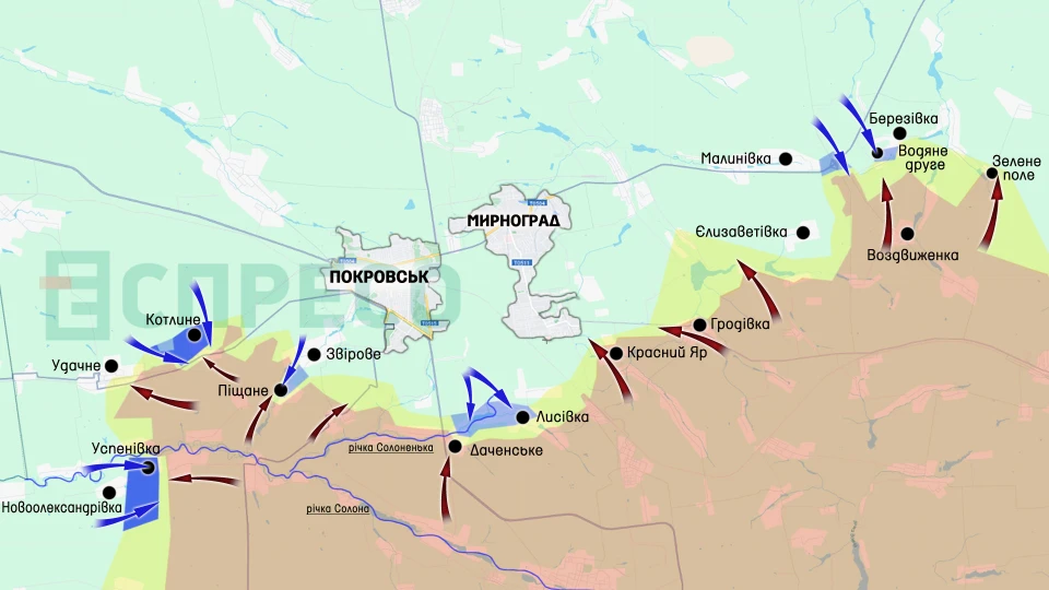 Карта бойових дій за 19-28 лютого