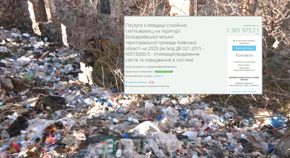 колаж тендер сміття