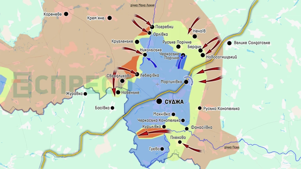 Карта бойових дій за 1-8 березня