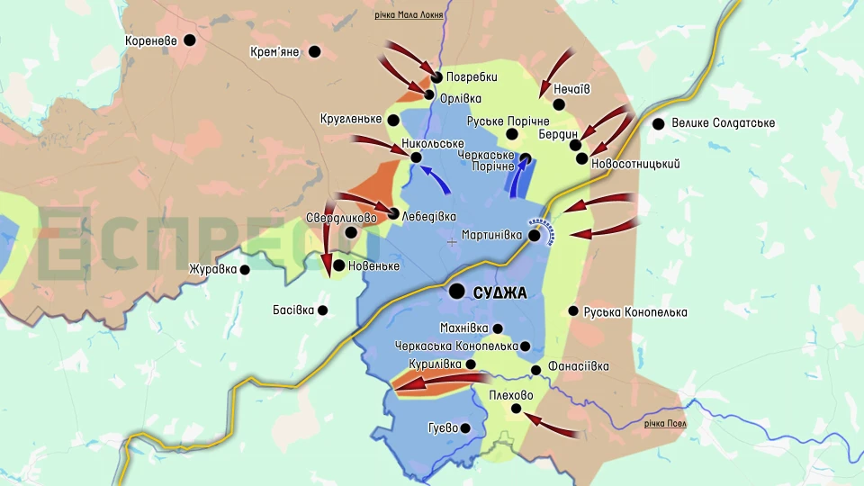 Карта бойових дій за 1-8 березня