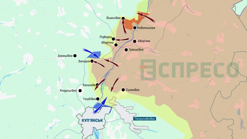 Карта бойових дій за 1-8 березня