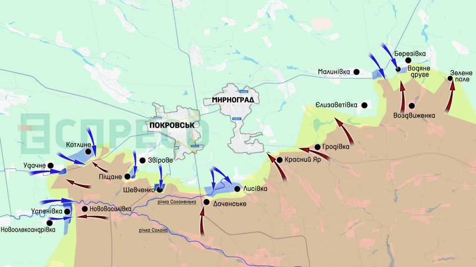 Карта бойових дій за 1-8 березня