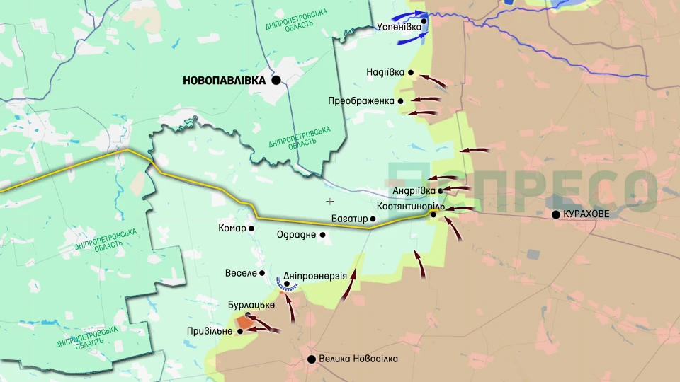 Карта бойових дій за 1-8 березня