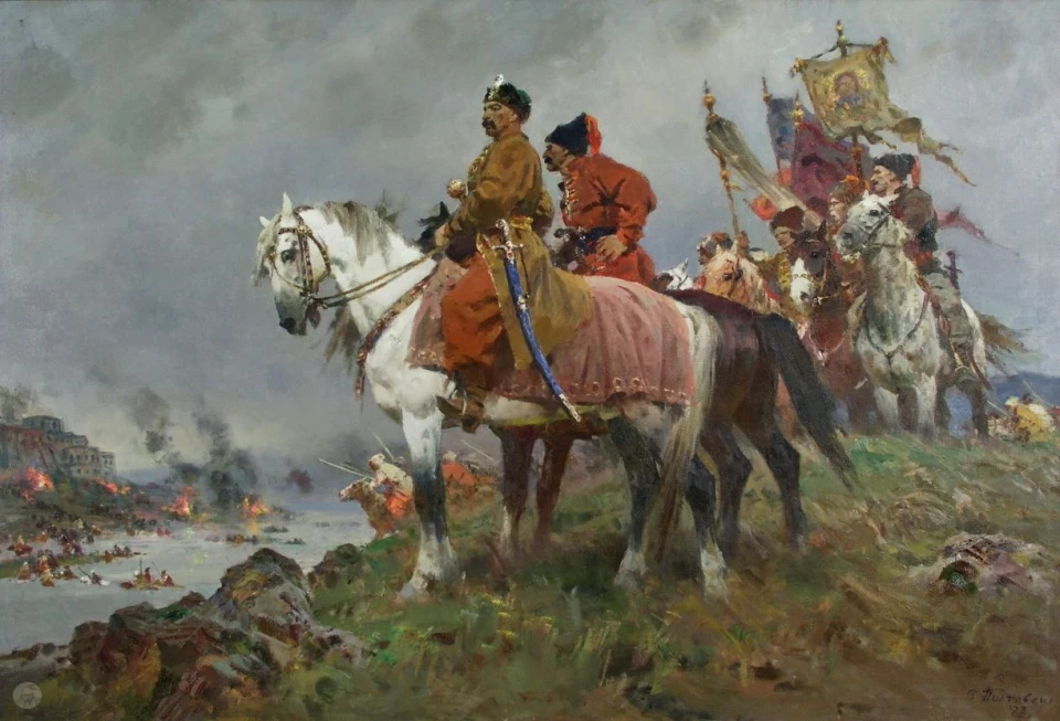 Богдан Хмельницький на Поділлі, автор - Віктор Полтавець, 1987р.