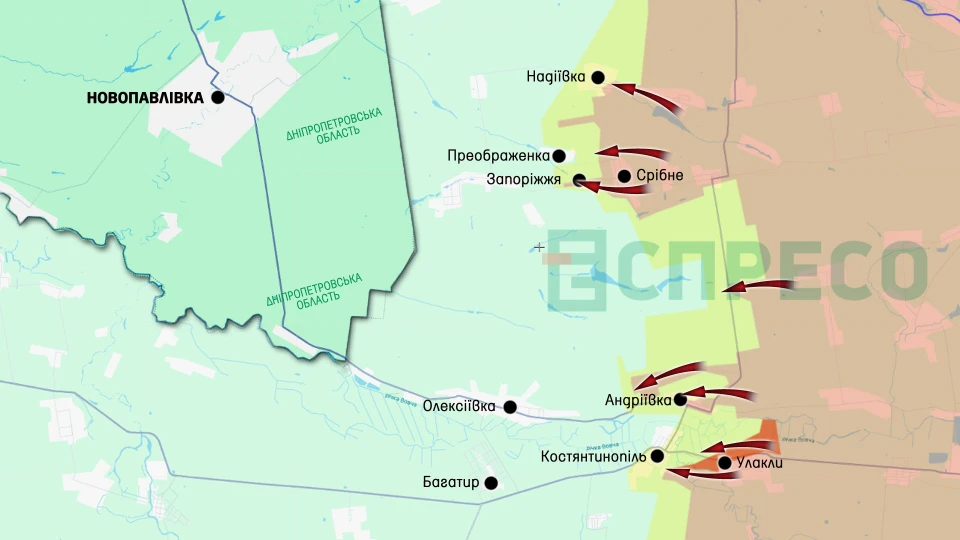 Карта бойових дій за 8-15 березня