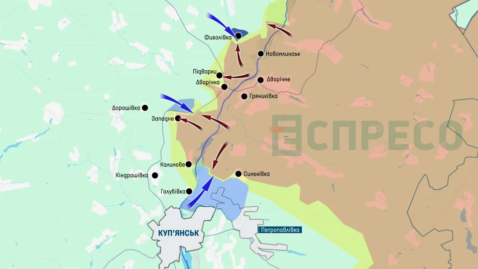 Карта бойових дій за 8-15 березня