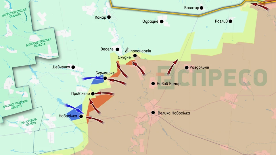 Карта бойових дій за 15-22 березня