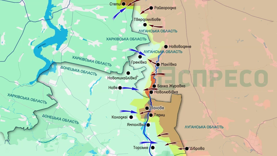 Карта бойових дій за 15-22 березня
