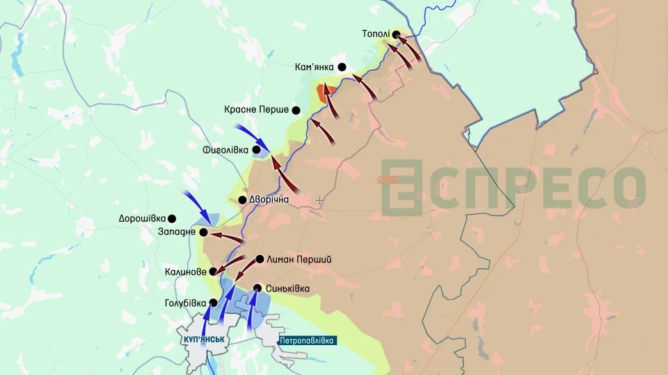 Карта бойових дій за 15-22 березня