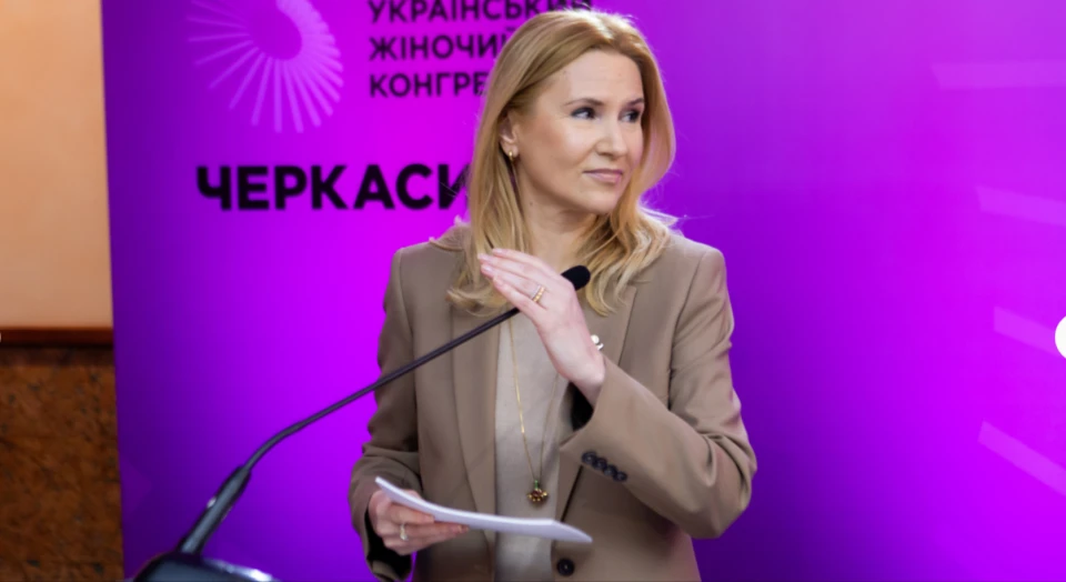 Співзасновниця Українського Жіночого Конгресу, віцеспікерка Верховної Ради України Олена Кондратюк,