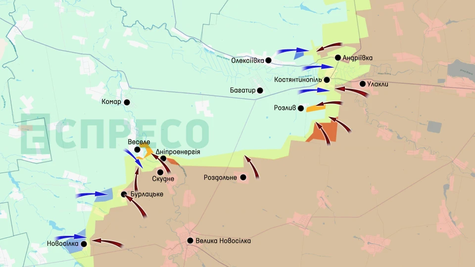 Карта бойових дій за 22-29 березня