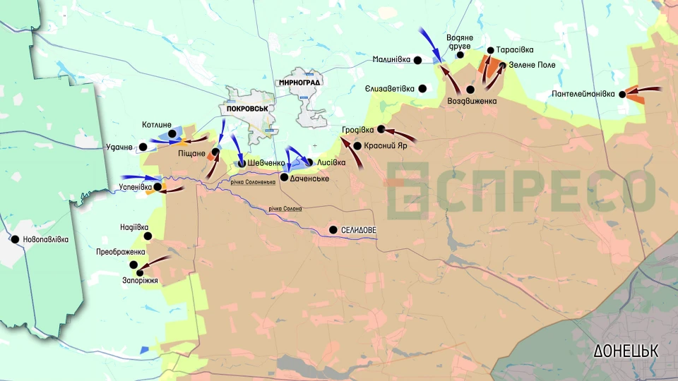 Карта бойових дій за 22-29 березня