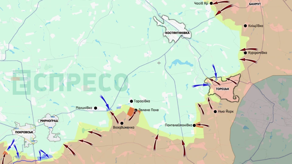 Карта бойових дій за 22-29 березня