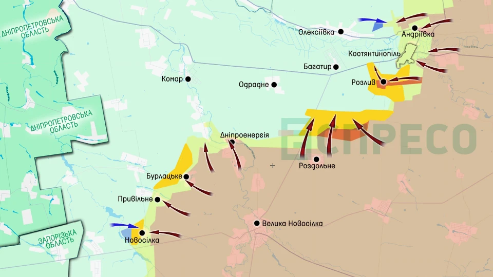 Карта бойових дій за 5-12 квітня