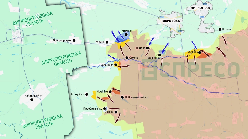 Карта бойових дій за 5-12 квітня