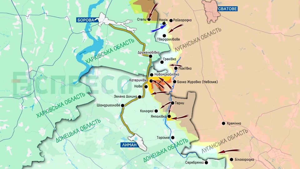 Карта бойових дій за 5-12 квітня