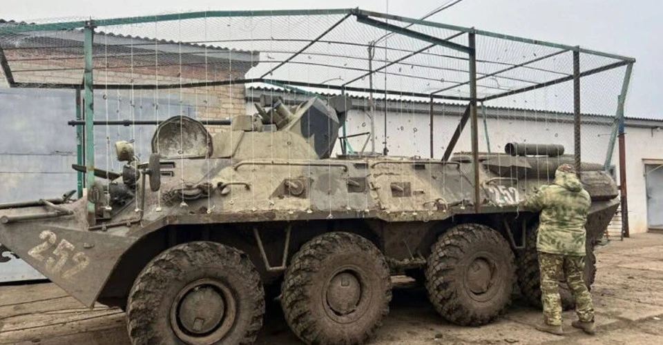 мангал на російському бтр