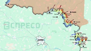 Карта бойових дій за 12-19 квітня Карта бойових дій за 12-19 квітня