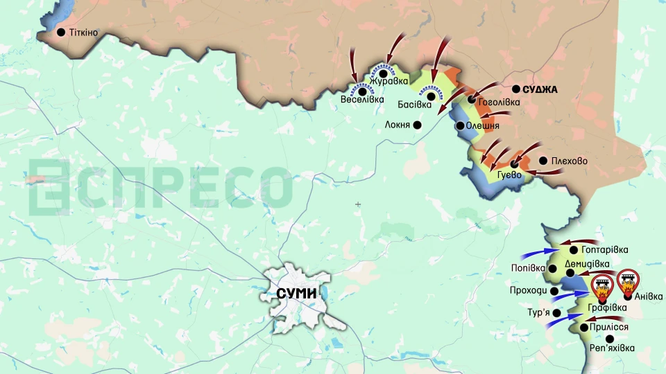 Карта бойових дій за 12-19 квітня