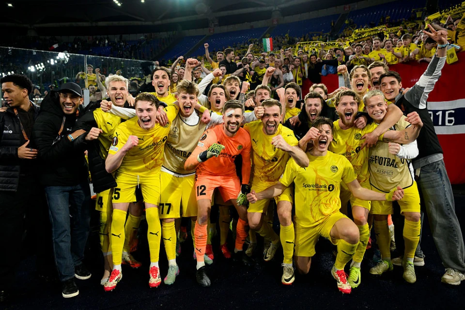 Футболісти "Буде Глімт" після перемоги над "Лаціо"у чвертьфіналі Ліги Європи
