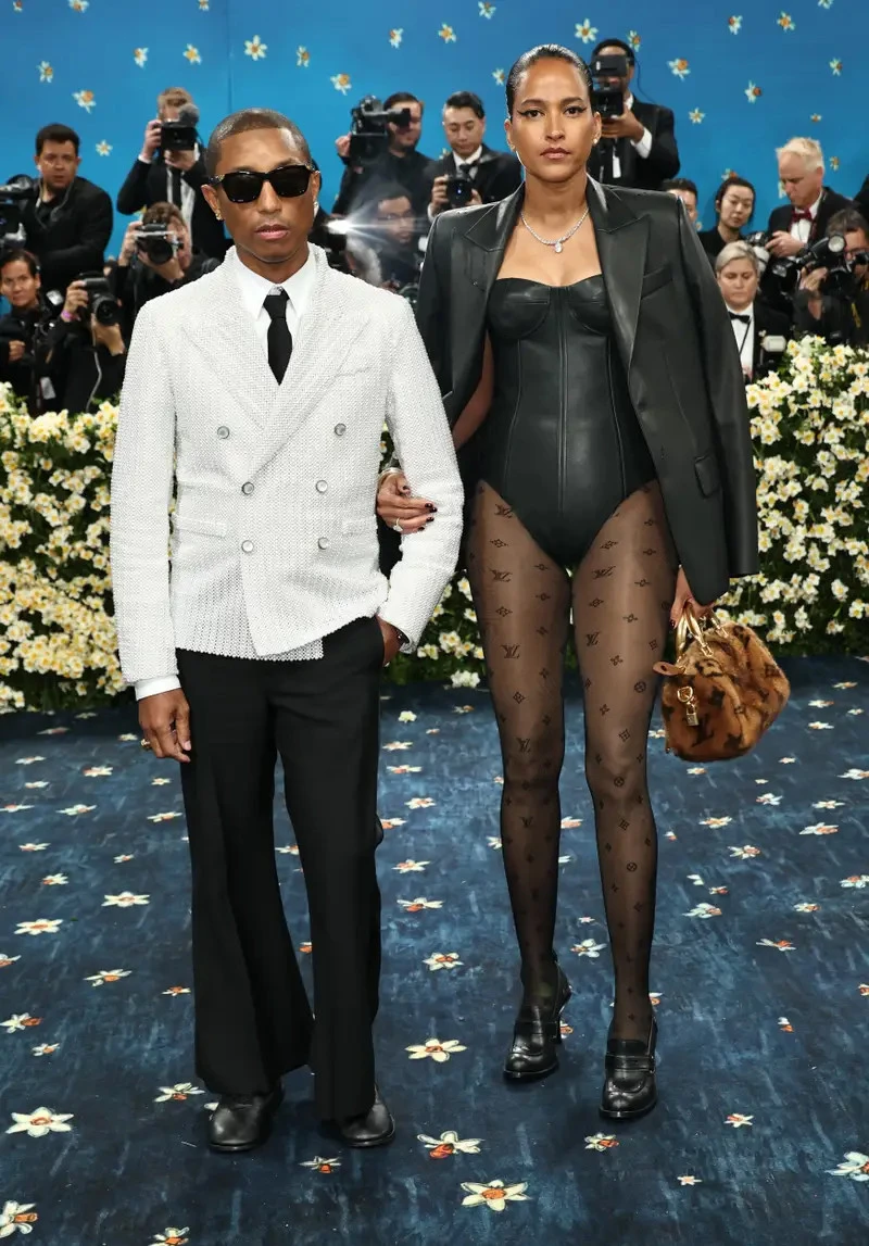 Pharrell Williams and Helen Lasichanh at the 2025 Met Gala