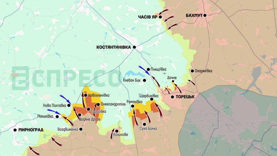Карта бойових дій за 3-10 травня