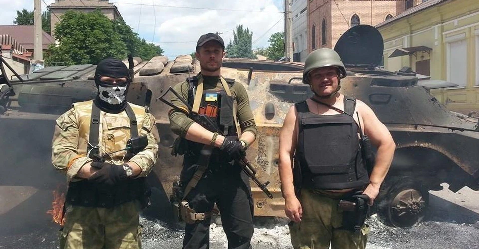 Андрій Білецький, командир батальйону "Азов" в зоні проведення АТО, 2014р