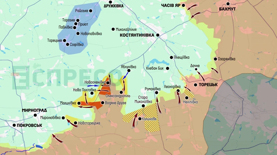 Карта бойових дій за 10-17 травня