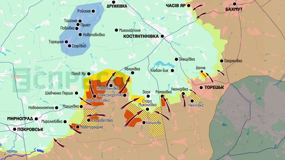 Карта бойових дій за 17-24 травня