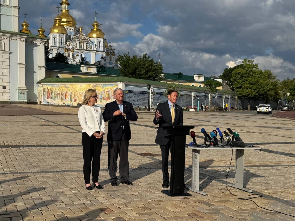Сенатори США Ліндсі Грем та Річард Блументаль у Києві