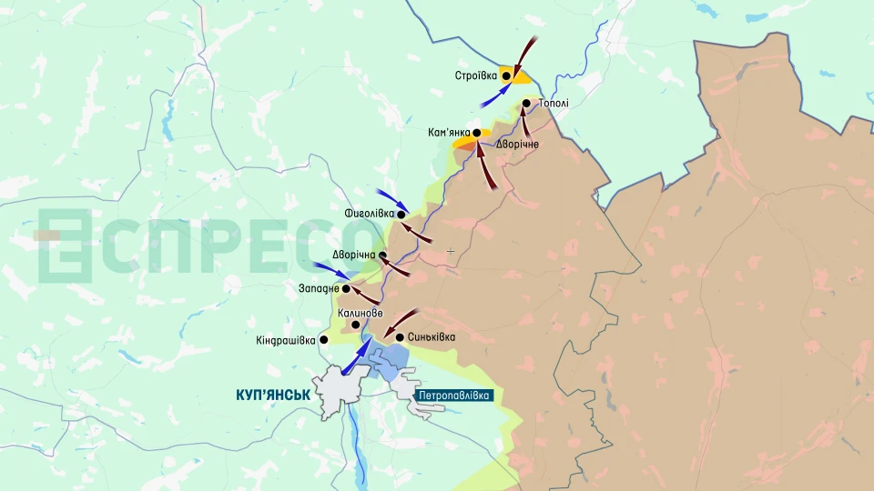 Карта бойових дій за 24-31 травня