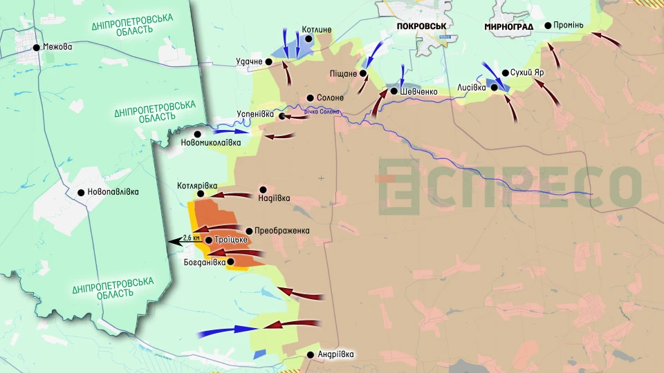 Карта бойових дій за 24-31 травня