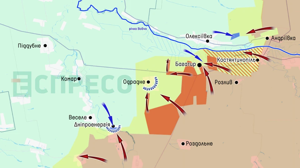 Карта бойових дій за 24-31 травня