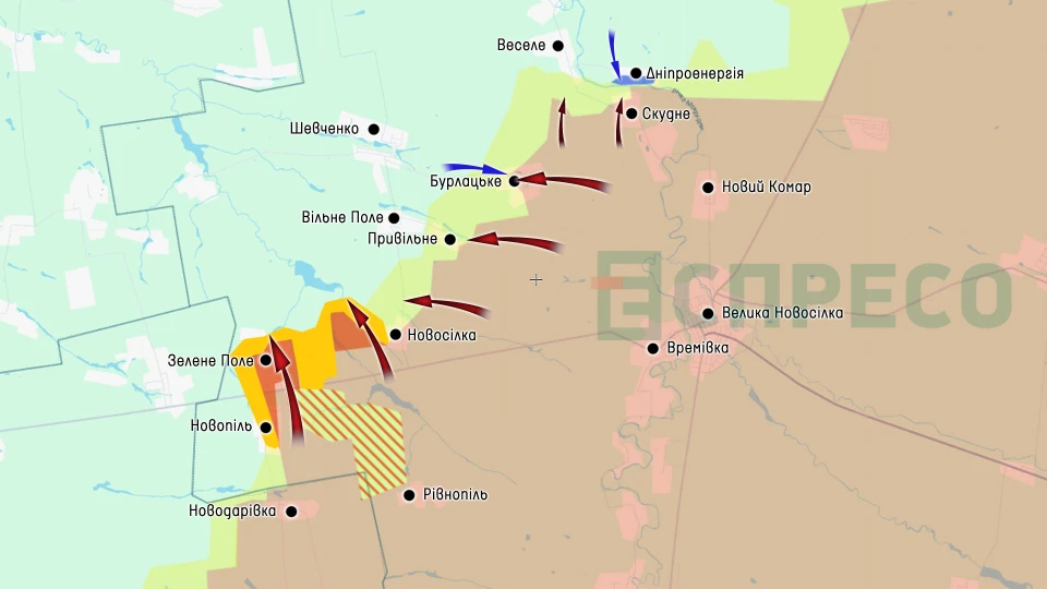 Карта бойових дій за 24-31 травня