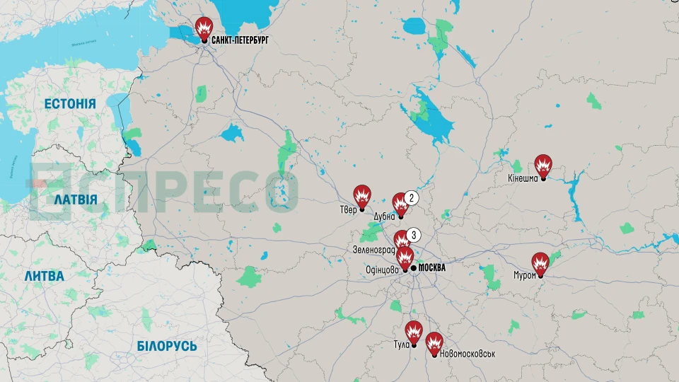 Карта бойових дій за 24-31 травня