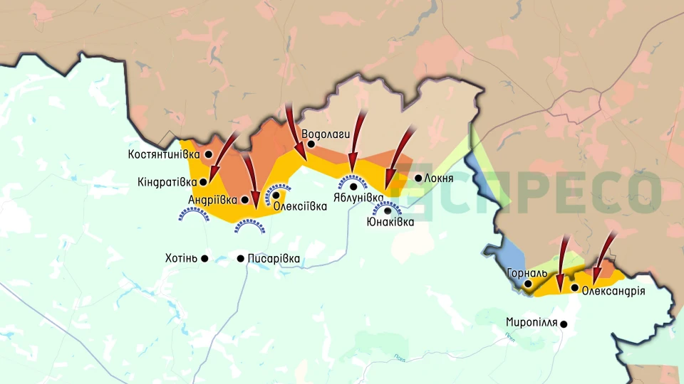 Карта бойових дій за 31 травня - 7 червня