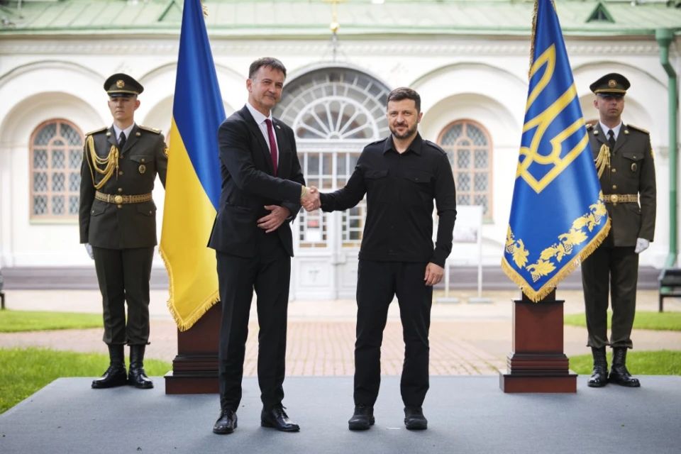 Володимир Зеленський і посол Австрії Роберт Мюллер