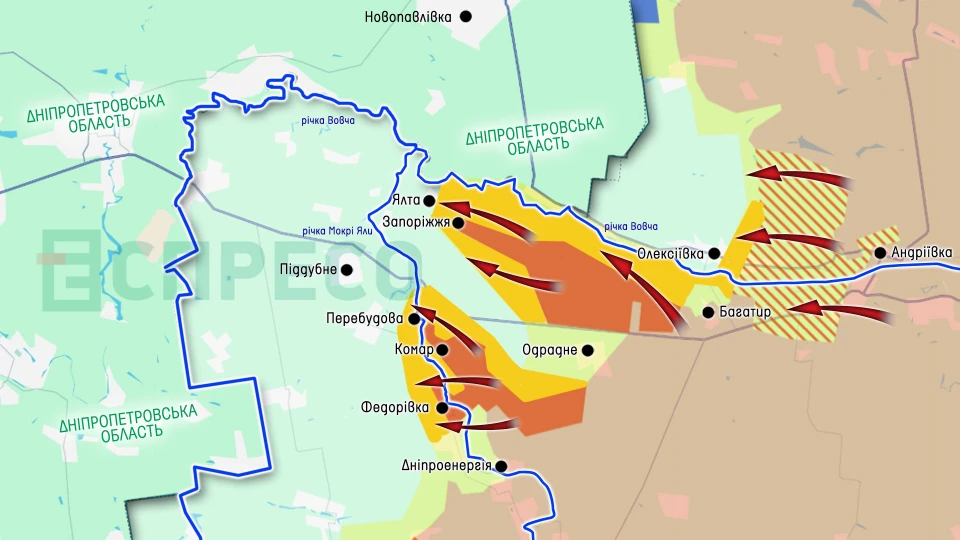 Карта бойових дій за 14-21 серпня
