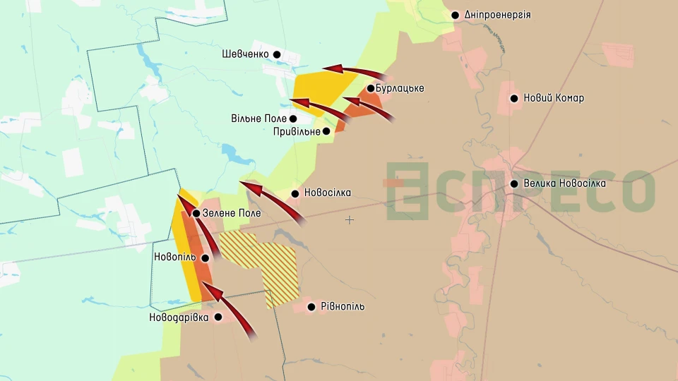Карта бойових дій за 14-21 серпня