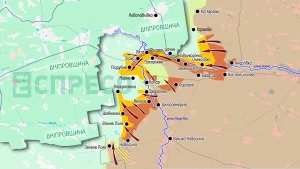 Карта бойових дій за період 24 червня – 4 липня