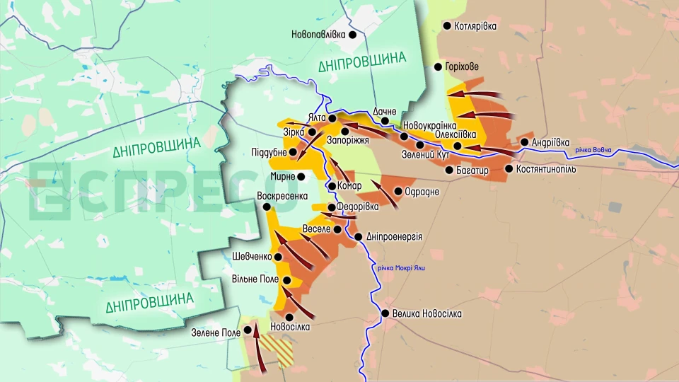 Карта бойових дій за період 24 червня – 4 липня