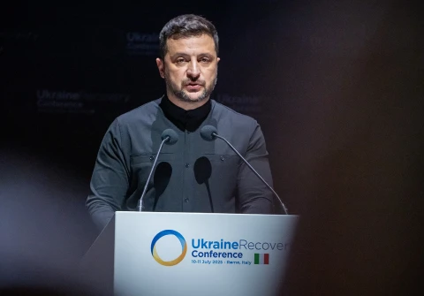10 липня 2025, Італія, Рим: Володимир Зеленський, Президент України
