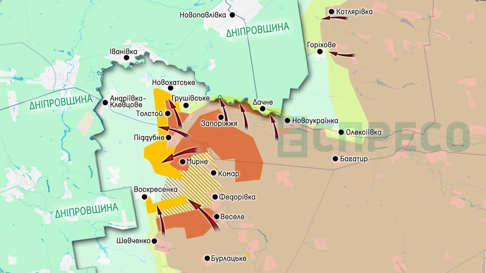 Карта бойових дій за 5 – 12 липня