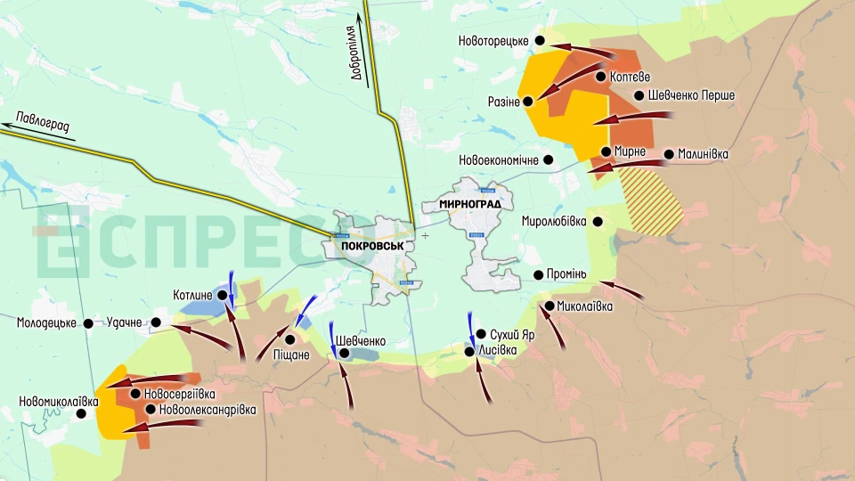 Карта бойових дій за 5 – 12 липня