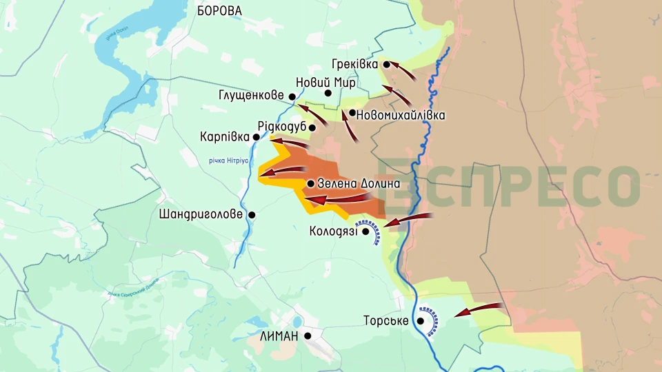 Карта бойових дій за 5 – 12 липня