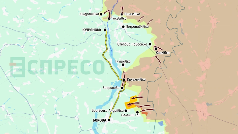 Карта бойових дій за 5 – 12 липня