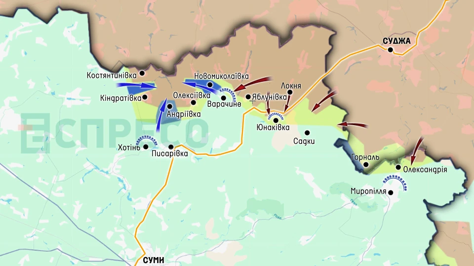 Карта бойових дій за 5 – 12 липня