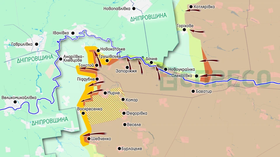 Карта бойових дій за 12-19 липня